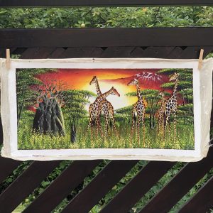 Giraffen bei Sonnenuntergang